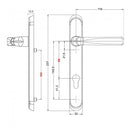 Black UPVC Door Handles - Lever Lever - D81