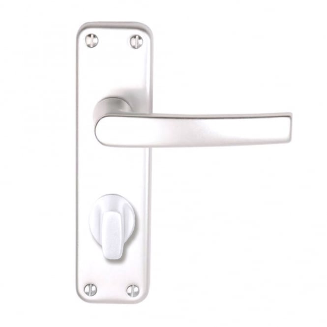 Aluminium Door Handles Lever On Backplate Bathroom Privacy Lockset 708