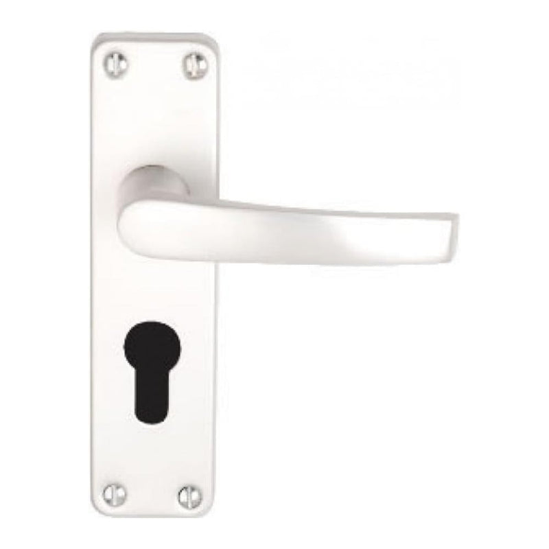 Aluminium Internal Door Handle Lever On Backplate Euro Lock Set 703