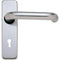 Internal Door Handle Lever On Backplate Polished Aluiminium Mortice Lock Set 650