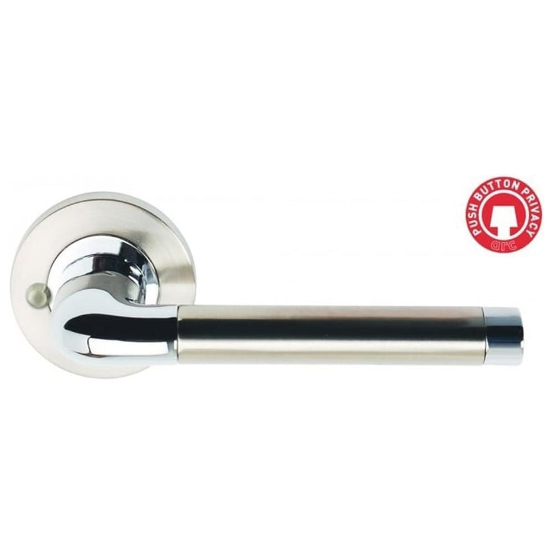 Lever On Rose Designer Handles Satin Nickel Polished Chrome 3670-PRV