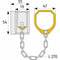 Door Chain Restrictor With Ring - Suitable All Door Types uPVC, Timber - White
