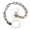 Door Chain Restrictor With Ring - Suitable All Door Types uPVC, Timber - White