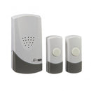 White Wireless Dual Entrance Door Chime Kit (100m range)