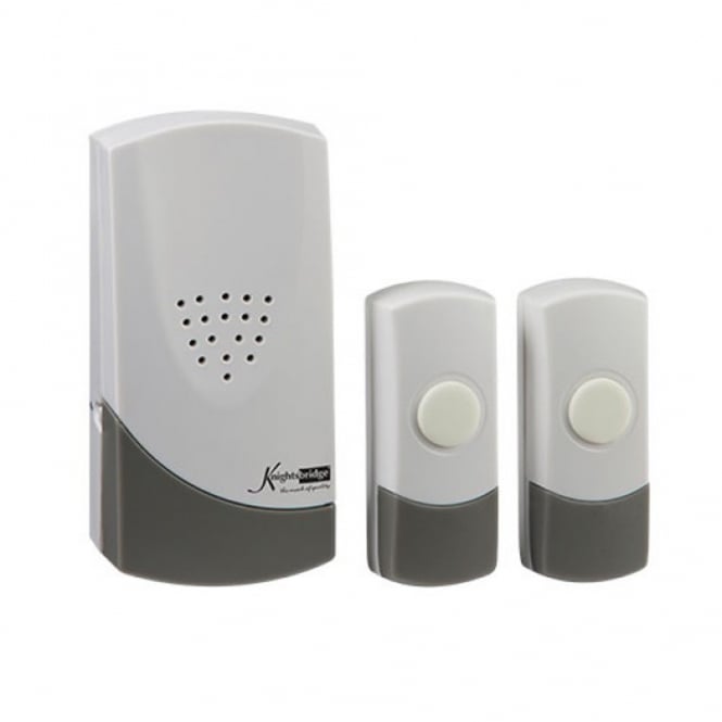 White Wireless Dual Entrance Door Chime Kit (100m range)
