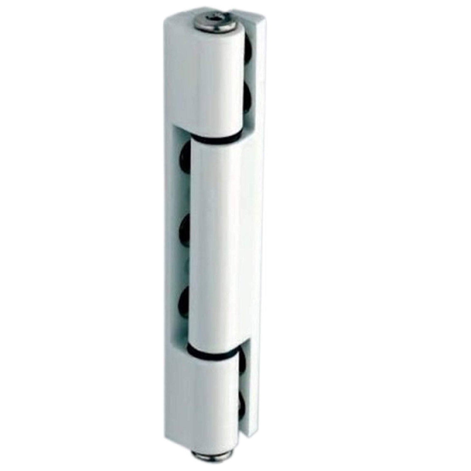 A silver-colored metal butt hinge designed for use with uPVC doors, showing a side profile against a white background.
