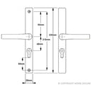 UPVC Door Handles - Lever Lever - D50 - Gold