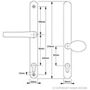 UPVC Door Handles - Lever Pad - D67 - White