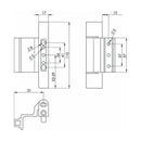 UPVC Rebated Butt Door Hinge