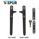 VERSA Cockspur Repair uPVC Window Handle. Universal Size - Black