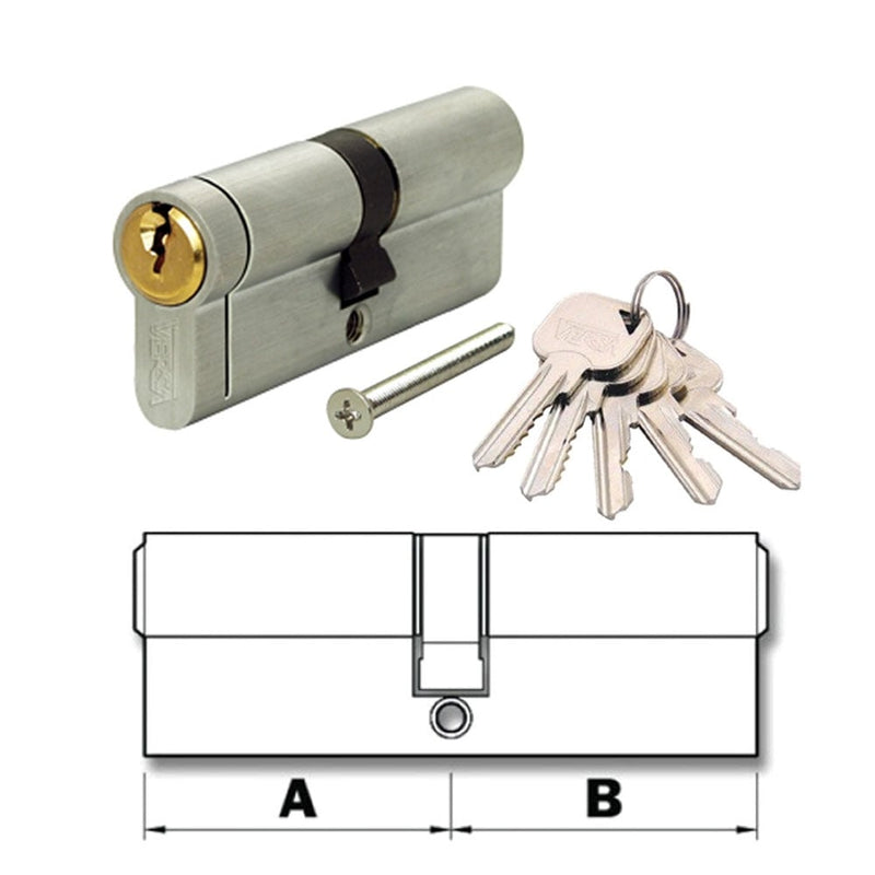 VERSA Dual Finish Euro Cylinder Lock Barrel