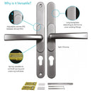 VERSA Universal uPVC Door Handles. Adjustable PZ - PVD Gold