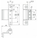 Yale Neon UPVC Rebated Butt Door Hinge - White