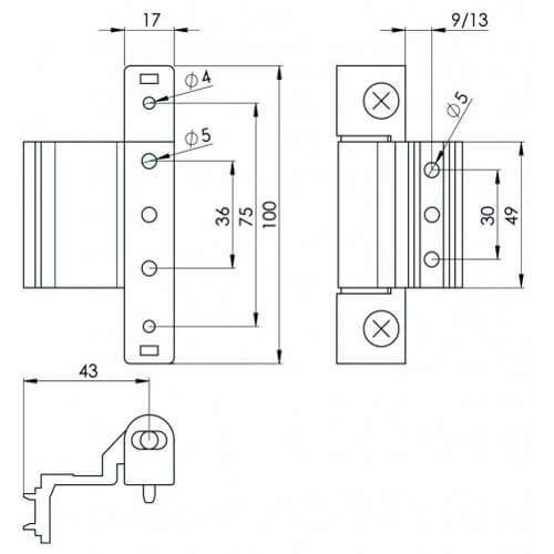 Yale Neon UPVC Rebated Butt Door Hinge - White